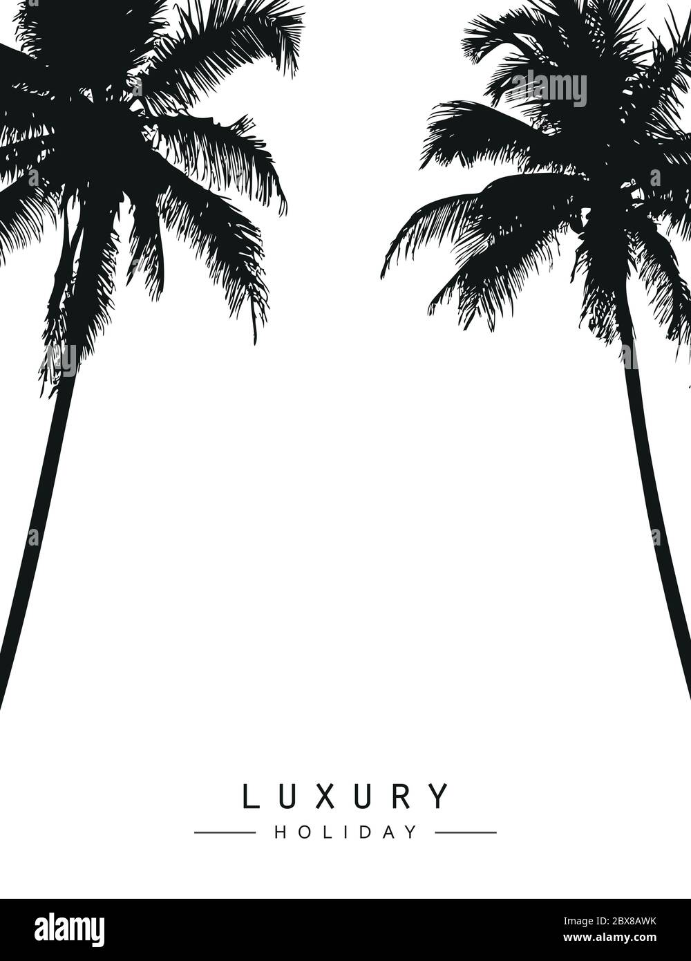 Luxus Urlaub Palmen Silhouette Hintergrund Vektor-Illustration EPS10 Stock Vektor