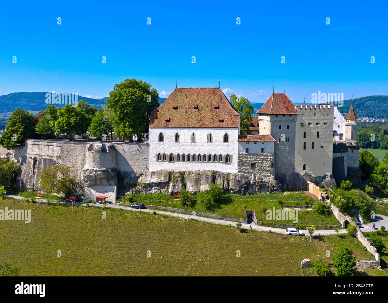 Schloss Lenzburg, Lenzburg, Kanton Aargau, Schweiz Stockfoto