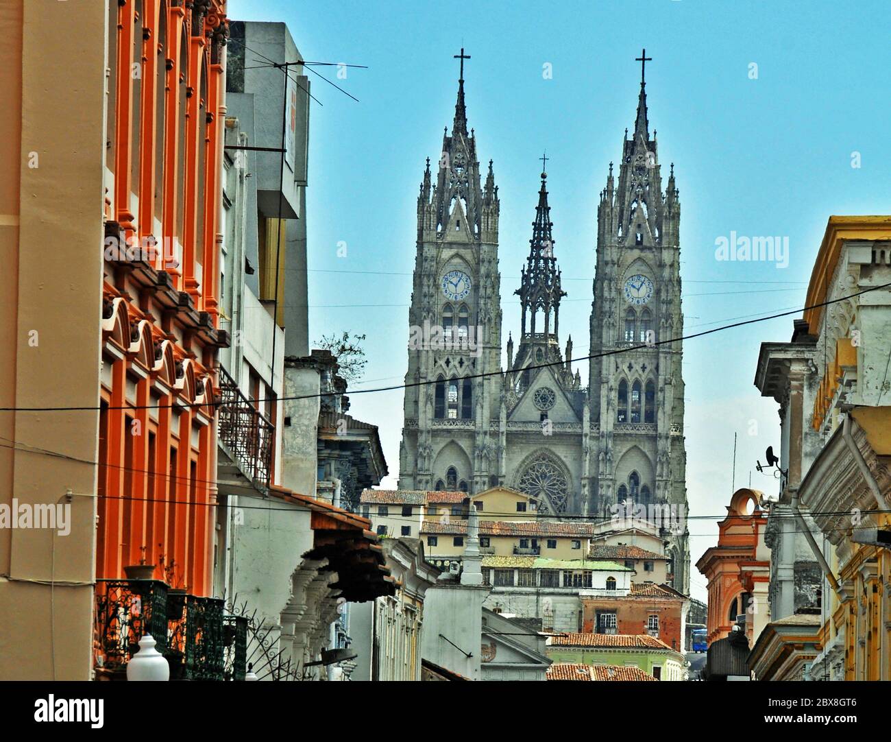 Basilica del Voto Nacional, Quito, Ecuador Stockfoto