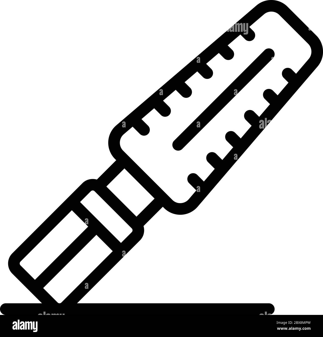 Polizei Metalldetektor Symbol, Outline-Stil Stock Vektor