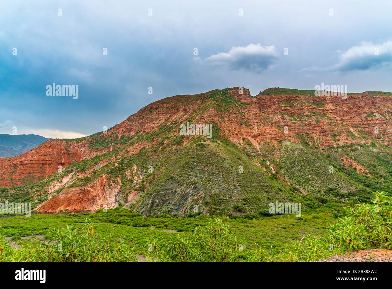 Farbenfrohe Berge im Parque Nacional Los Cardones (Nationalpark) in der Salta Provence, Argentinien Stockfoto