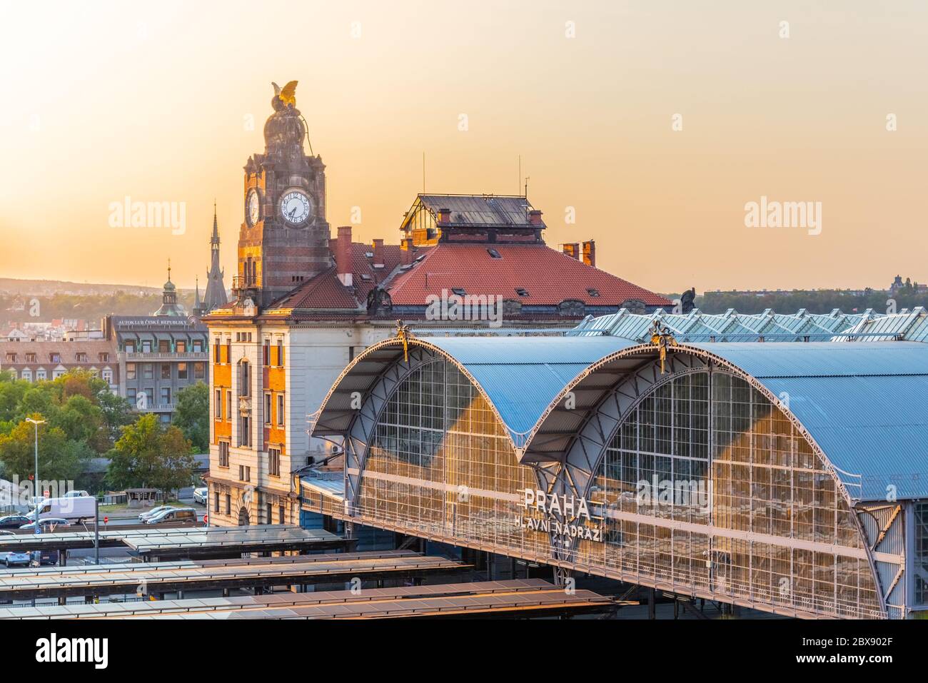 Prager Hauptbahnhof, Hlavni nadrazi, Prag, Tschechische Republik Stockfoto