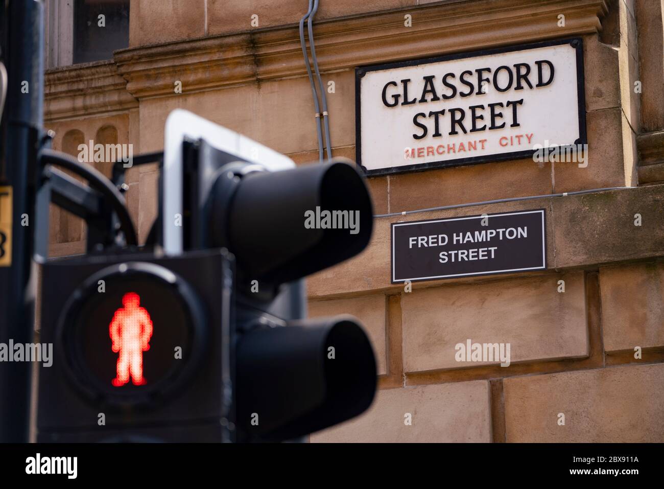Glasgow, Schottland, Großbritannien. Juni 2020. Straßennamen im Stadtzentrum von Glasgow mit historischen Verbindungen zum Sklavenhandel wurden gezielt und durch neue Namen mit den Namen schwarzer Aktivisten oder angeblicher Opfer von Rassismus umbenannt. Iain Masterton/Alamy Live News Stockfoto