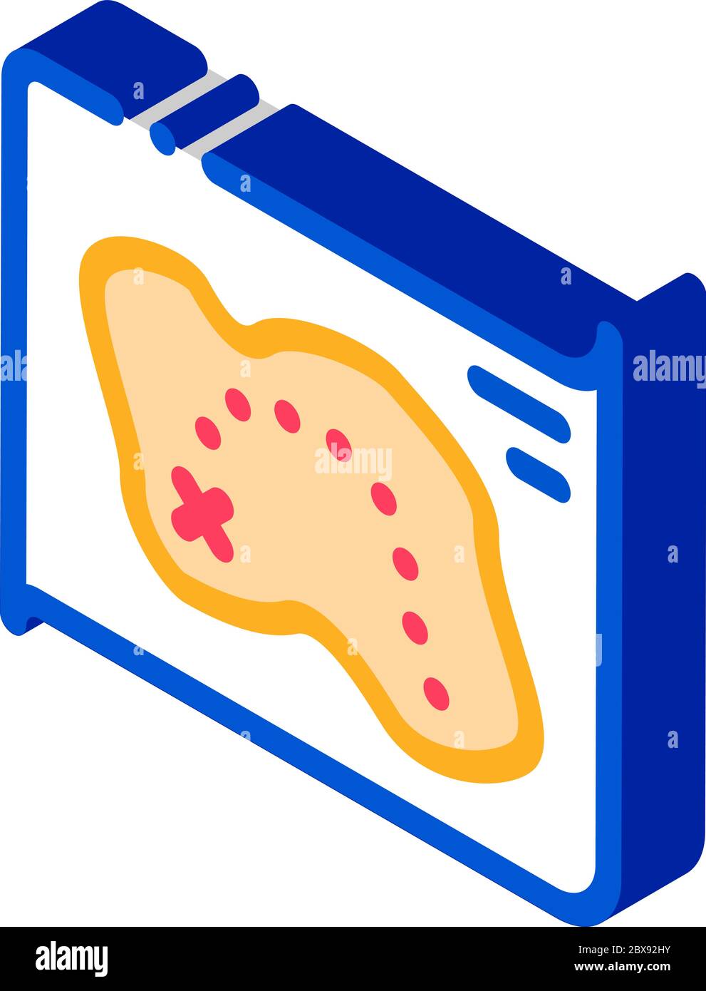 Kartenschatz isometrische Symbol Vektor-Illustration Stock Vektor