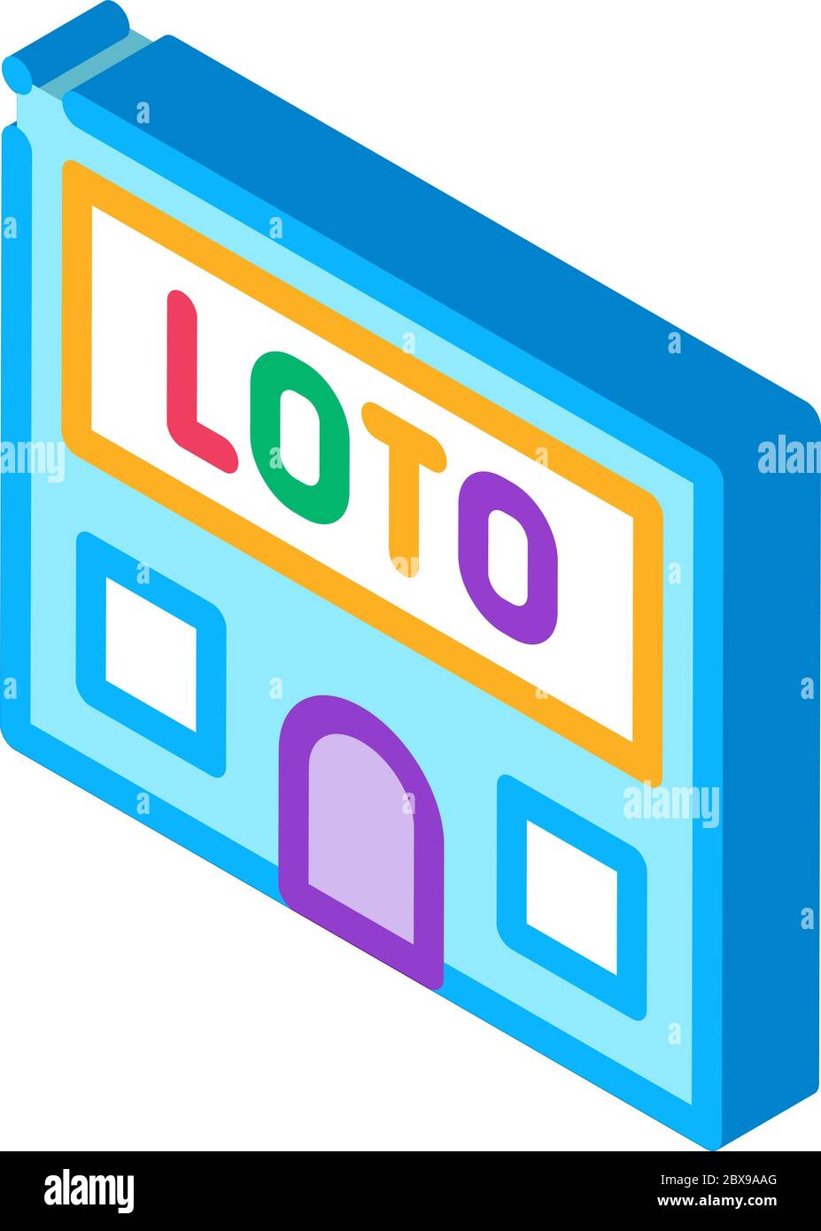 Lotto House isometrische Symbol Vektor-Illustration Stock Vektor