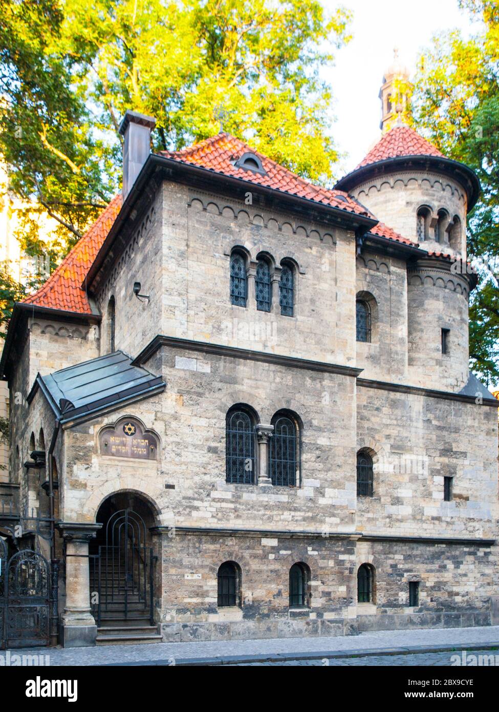 Jüdischer Festsaal in der Nähe der Klausen Synagoge, Josefov jüdischen Viertel, Altstadt von Prag, Tschechische Republik. Stockfoto