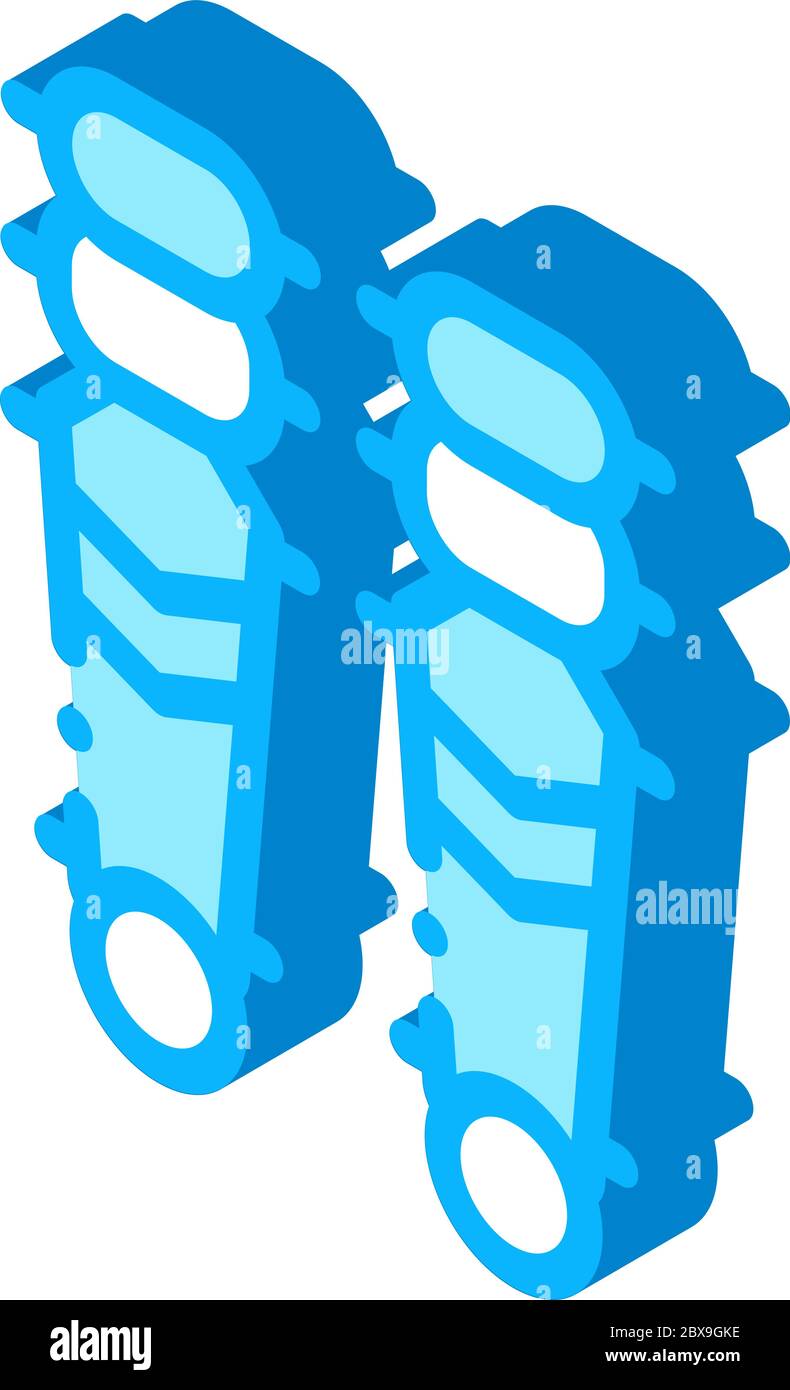 Spielausrüstung isometrische Symbol Vektor-Illustration Stock Vektor