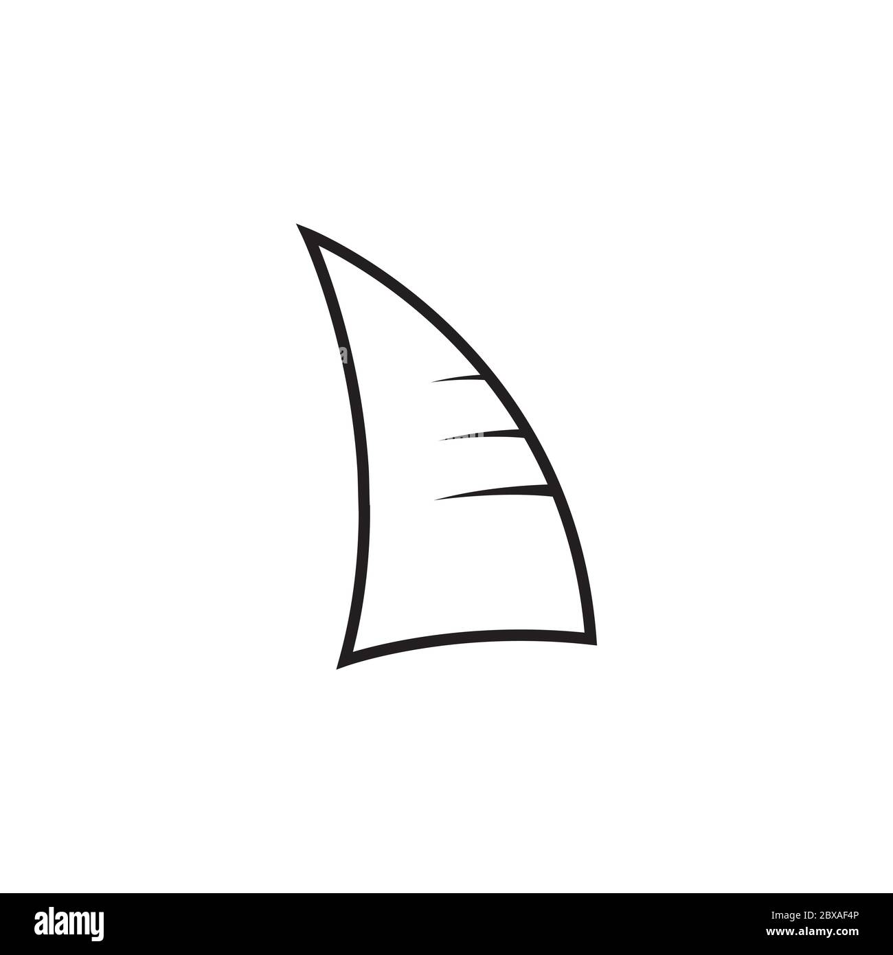 Segelboot Symbol Design flacher Vektor Stock Vektor