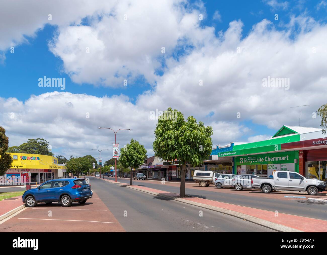 Giblett Street im Stadtzentrum, Manjimup, Western Australia, Australien Stockfoto