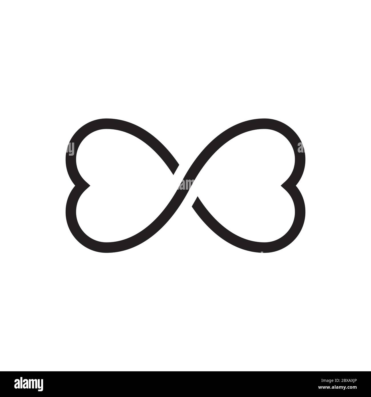Infinity Herz Symbol Symbol Design Vektor-Illustration Stock Vektor