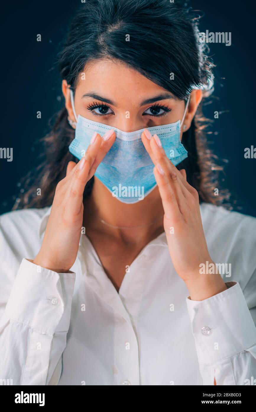 Coronavirus-Infektion Prävention Stockfoto