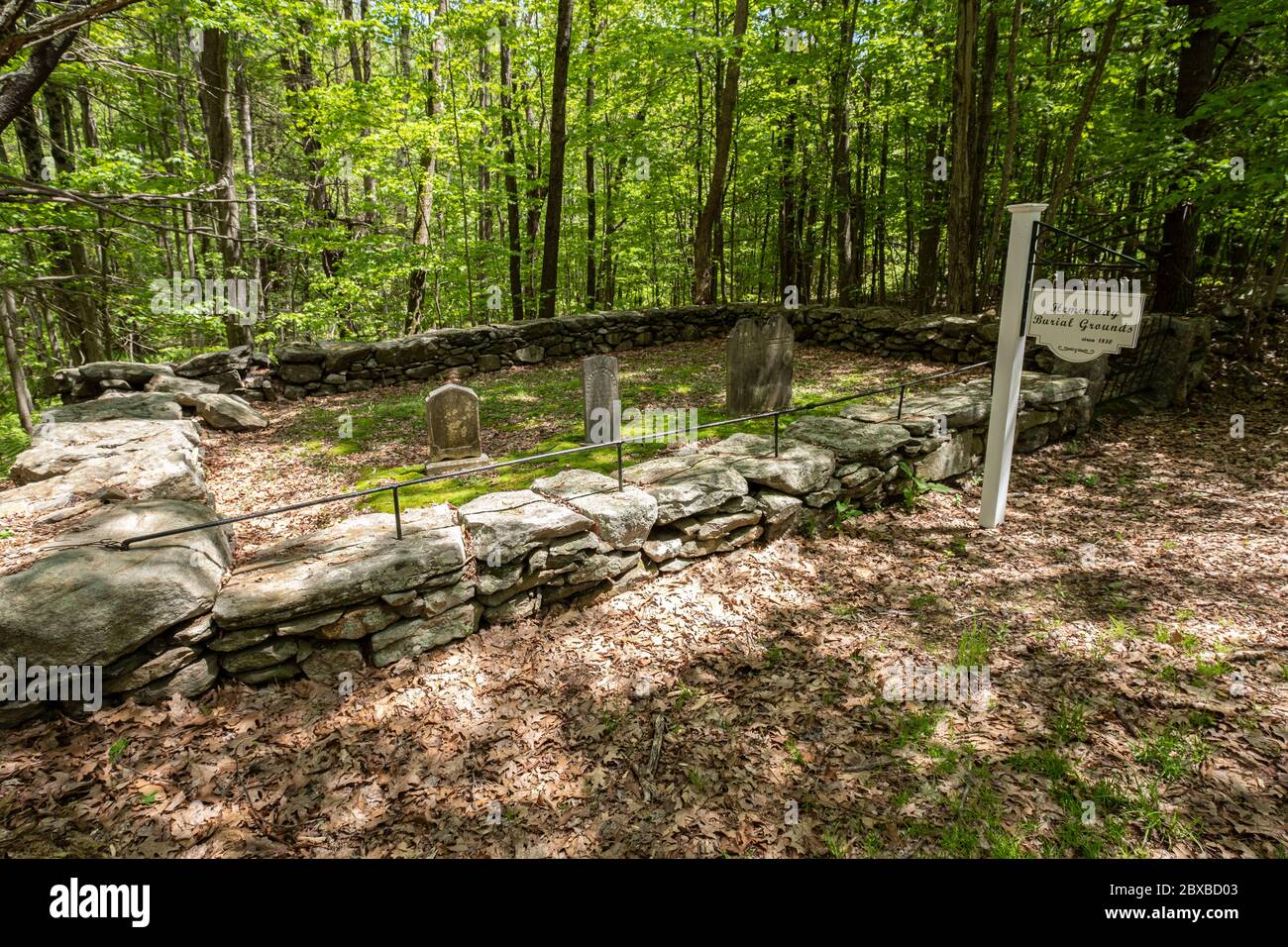 Hemenway Begräbnisstätte in Barre, Massachusetts Stockfoto