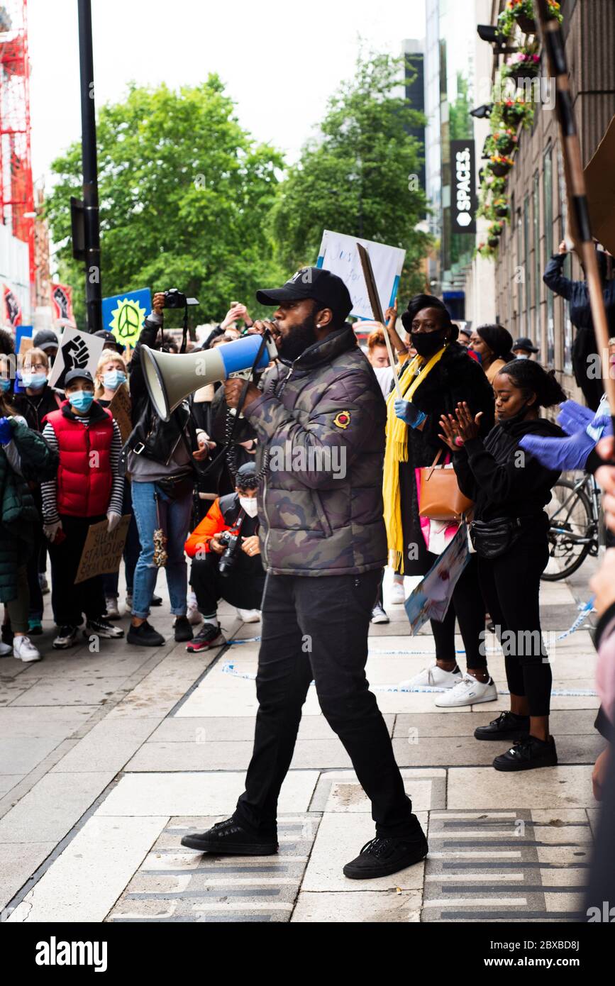 Black Lives Matter London Protest 06/06/2020 Stockfoto