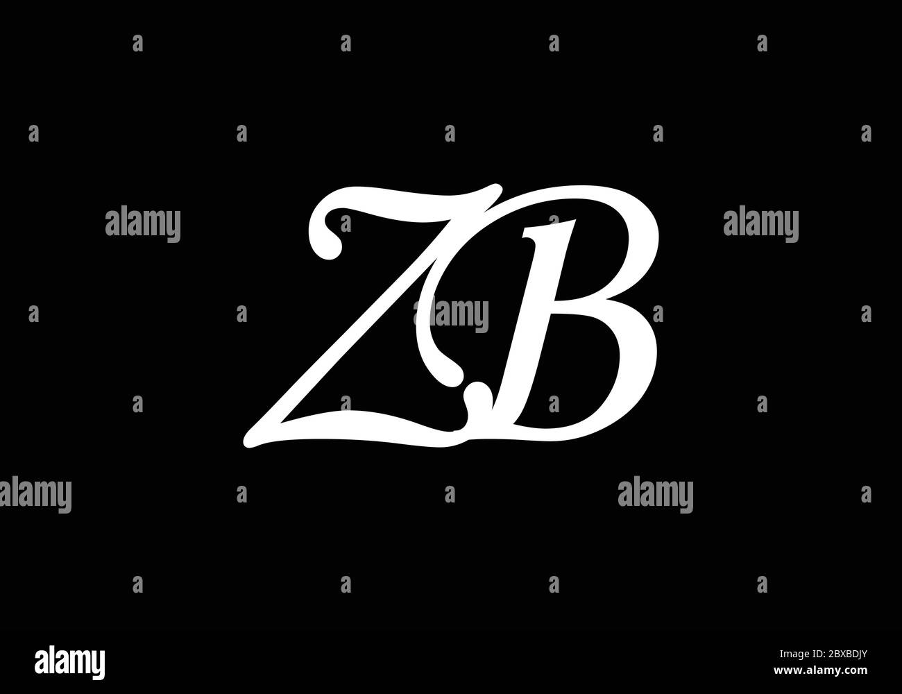 Initial Monogram Letter Z B Logo Design Vektor-Vorlage. Grafisches Alphabet-Symbol für Corporate Business Identity Stock Vektor