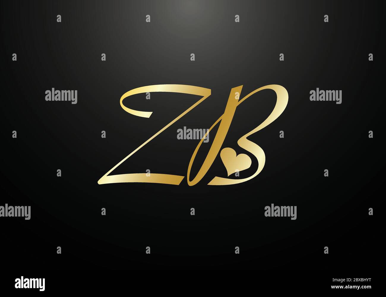 Initial Monogram Letter Z B Logo Design Vektor-Vorlage. Grafisches Alphabet-Symbol für Corporate Business Identity Stock Vektor