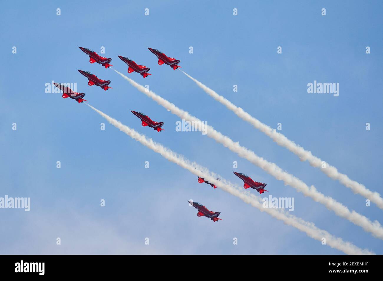 Rote Pfeile bei Sidmouth 25Aug2017 Stockfoto