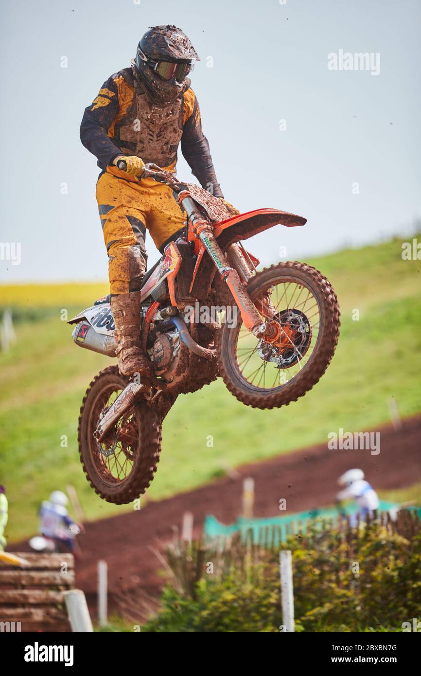 Motocross-Rennen in Exeter Stockfoto