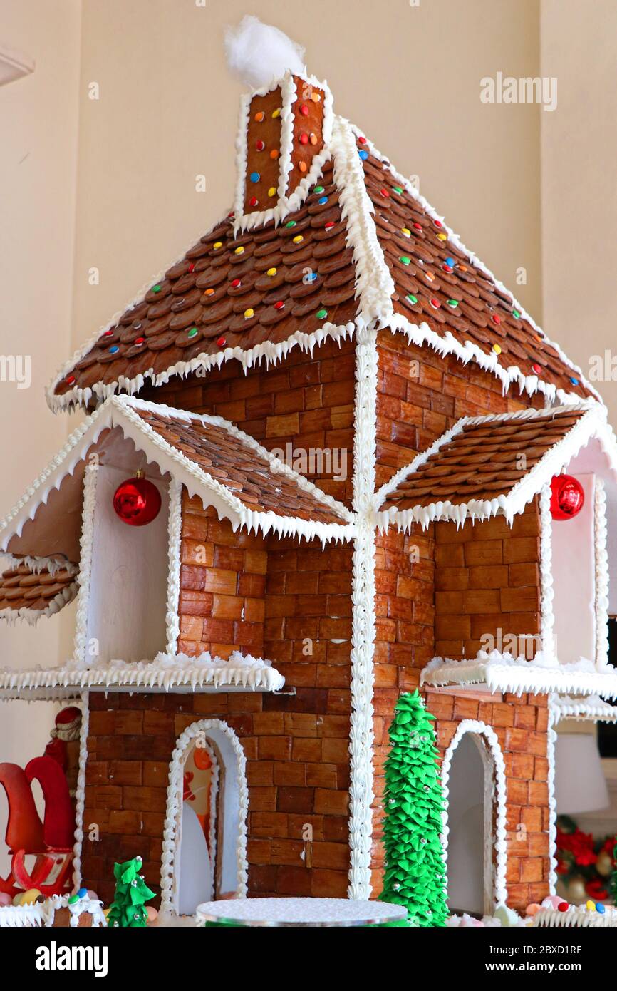 Ingwer Brot Haus Vorbereitung für weihnachten Special Stockfoto