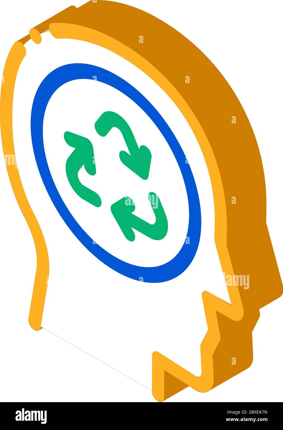 Umweltfreundliche Person isometrische Symbol Vektor-Illustration Stock Vektor