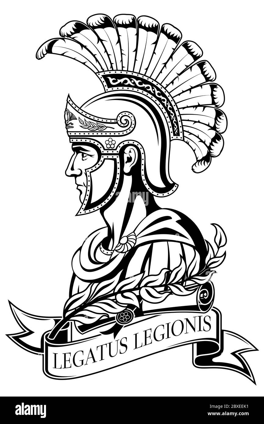 Römischer Krieger. Legatus legionis (Legion Legate). Stock Vektor