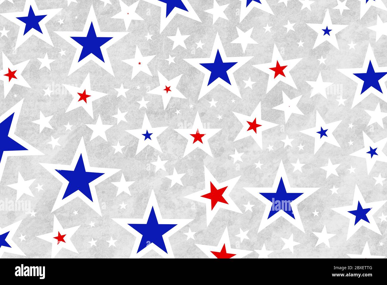 Rot weiß und blau Stern Muster Hintergrund in patriotischen 4. juli oder Gedenktag oder Veteranen Tag Design Stockfoto