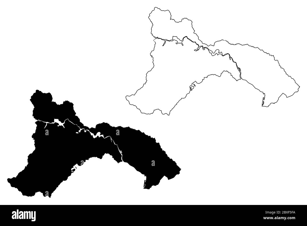 Sagamihara Stadt (Staat Japan, Inselstaat, Präfektur Kanagawa) Karte Vektorgrafik, Skizze Stadt Sagamihara Karte Stock Vektor