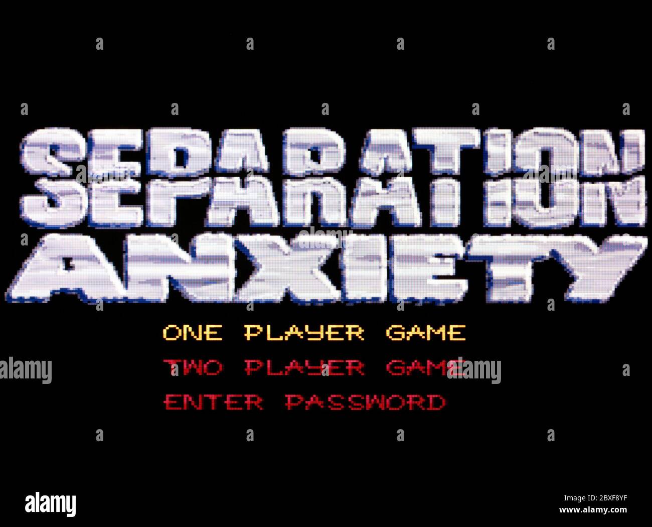 Venom Spider-man Seperation Anxiety - SNES Super Nintendo - nur für redaktionelle Verwendung Stockfoto