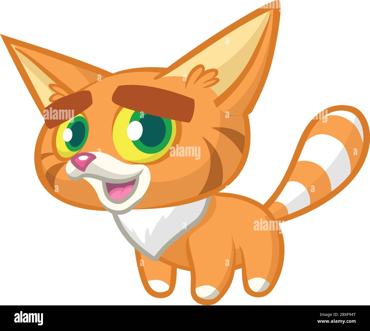 Cartoon orange Katze. Vektor-Illustration einer niedlichen Katze Stock Vektor