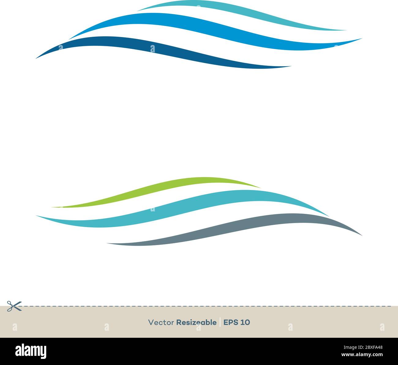 Waves Swoosh Vector Logo Vorlage Illustration Design. Vektor-EPS 10. Stock Vektor