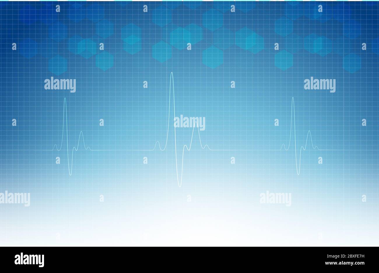 3d-Darstellung. Gesundheitswissenschaft bestehen Gesundheit plus digitale Technologie Konzept moderne Medizintechnik, Behandlung, Medizin auf blauem Hintergrund. Für te Stockfoto