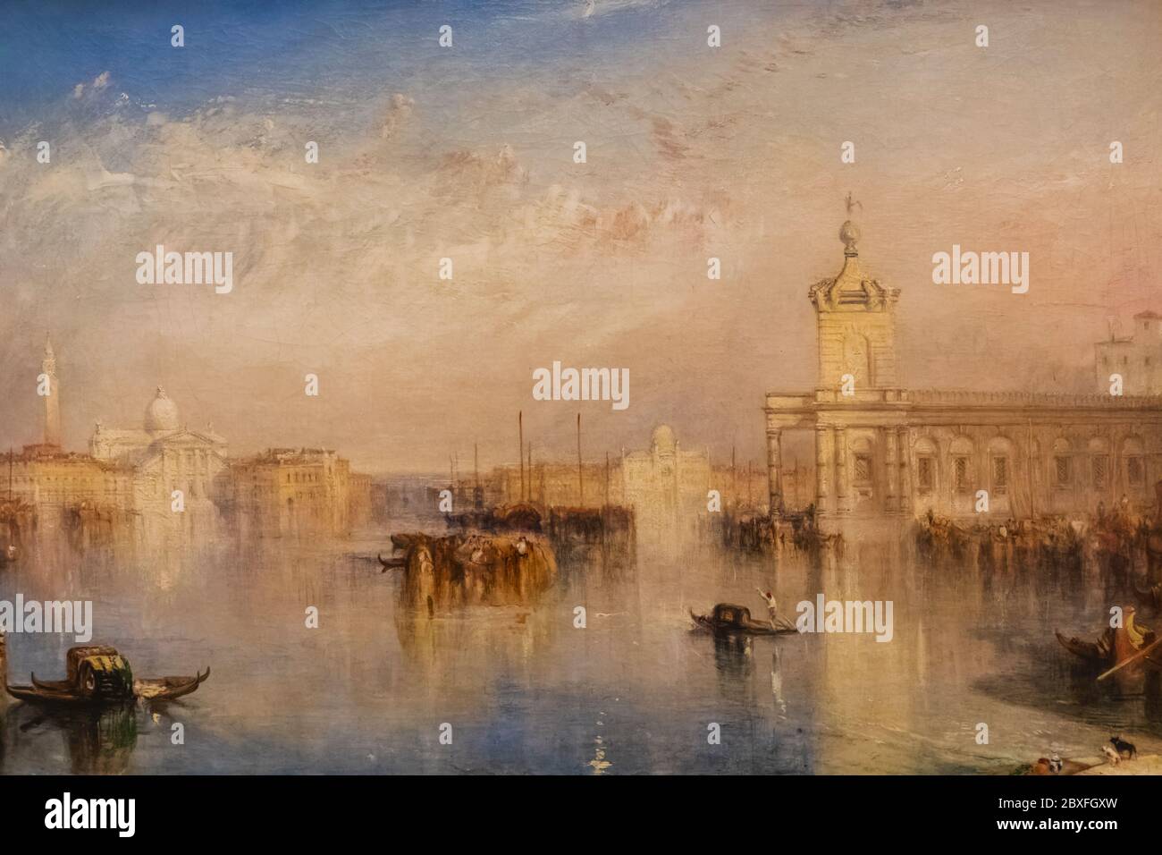 Gemälde mit dem Titel 'der Dogano, San Giorgio, Citella, von den Stufen der Europa' von JMW Turner aus dem Jahr 1842 Stockfoto