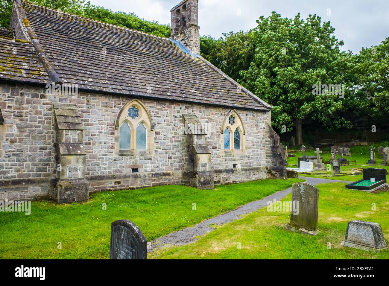 St Peters Church, Heysham Village, Heysham, Morcambe Bay, Lancashire Stockfoto