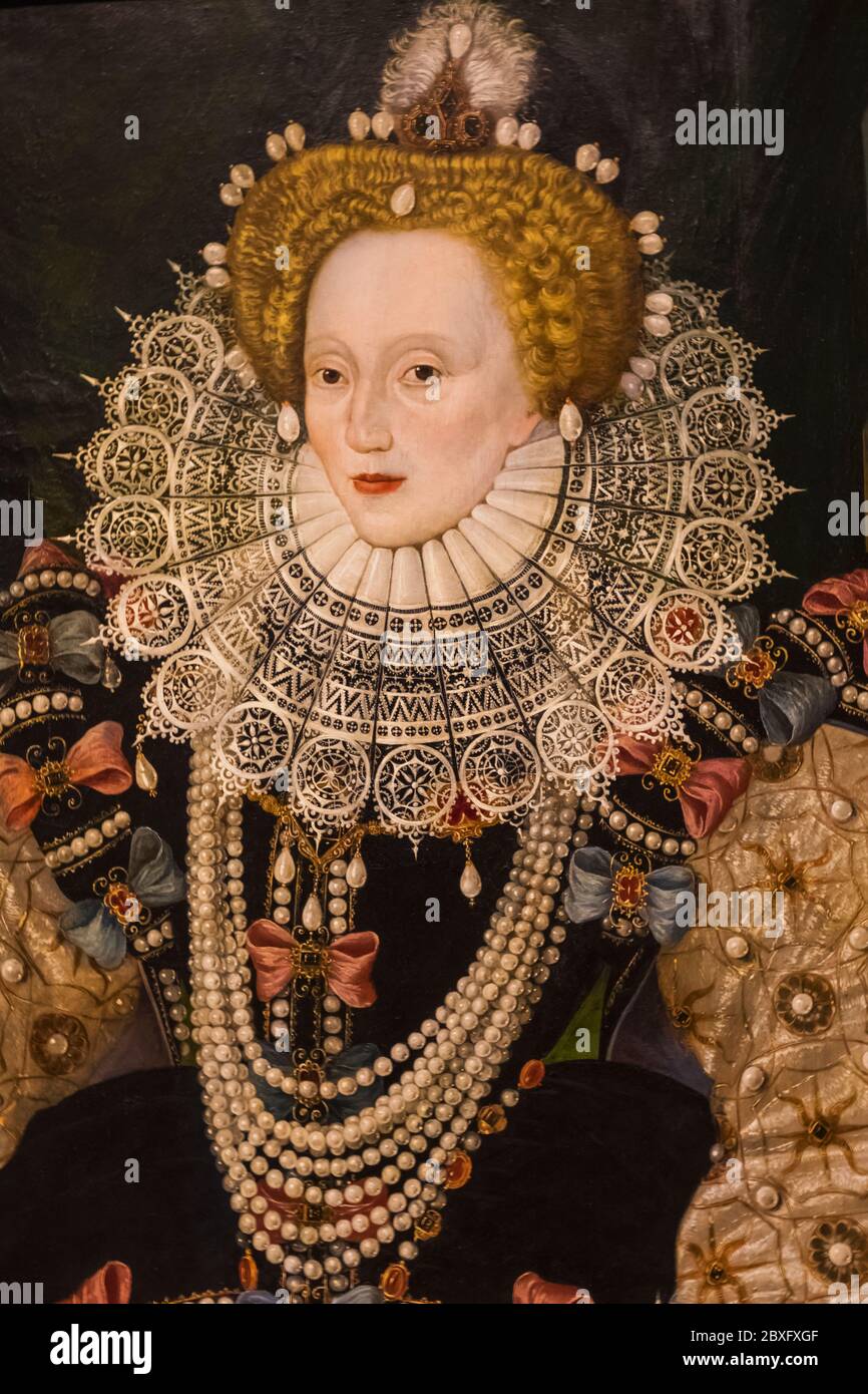 Das Armada-Porträt von Elizabeth I. von England von Unbekannter englischer Künstler datiert 1588 Stockfoto