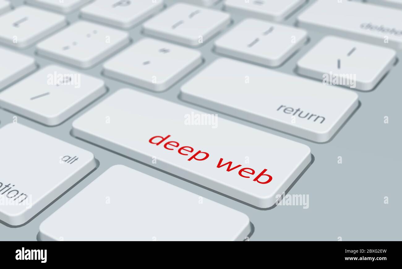 Computertastatur mit Deep Web Word-Taste Stockfoto