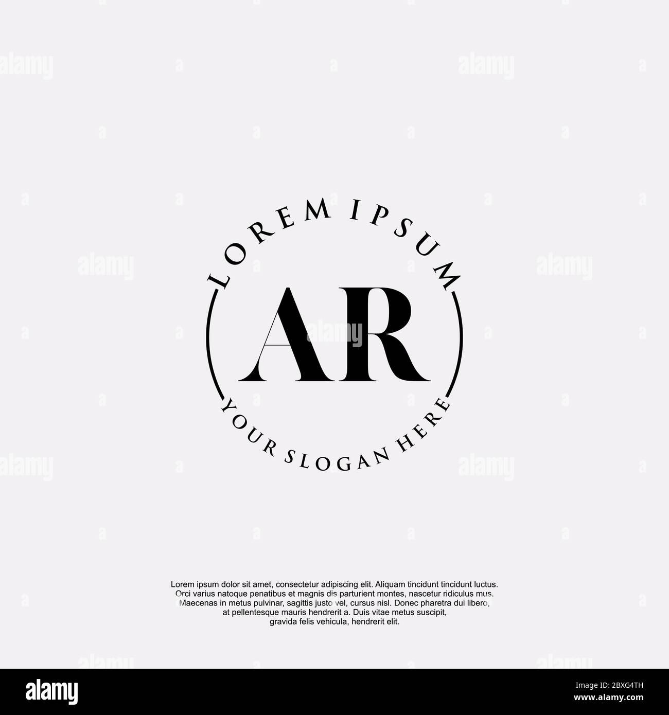 Vorlage für AR-Initial Handwriting Logo Stock Vektor