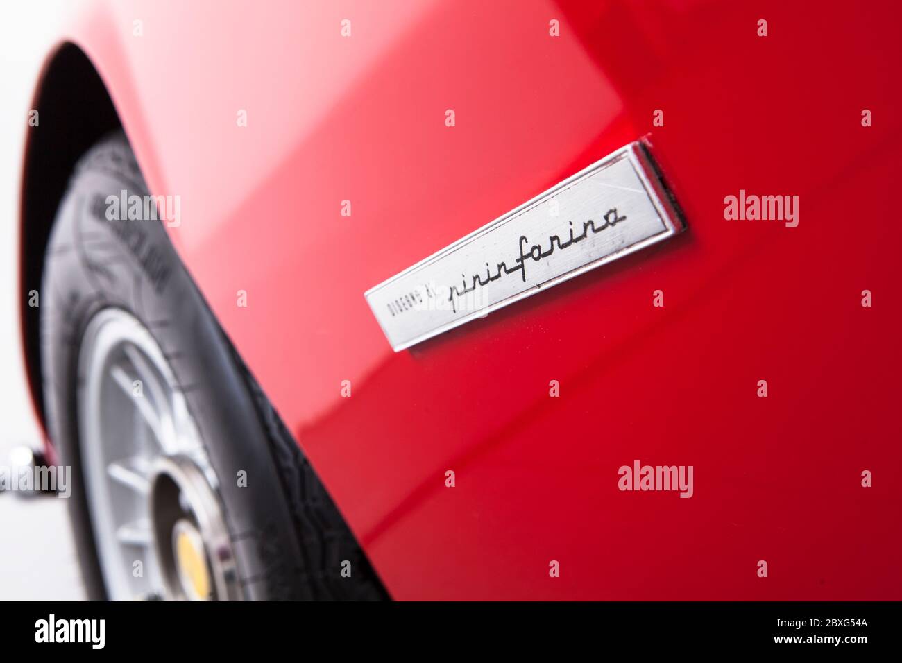 Ferrari Dino 246 GTS Pininfarina Logo Stockfoto