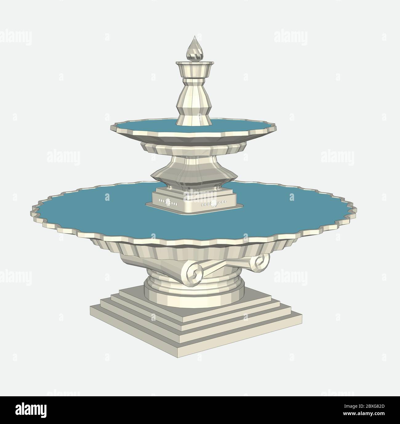 Fontäne Vektor, architektonische Dekoration, Architekturstil, chinesischen Stil Stock Vektor