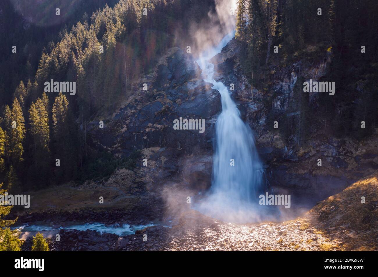 Krimmler Wasserfälle, Nationalpark Hohe Tauern, Salzburg, Österreich Stockfoto