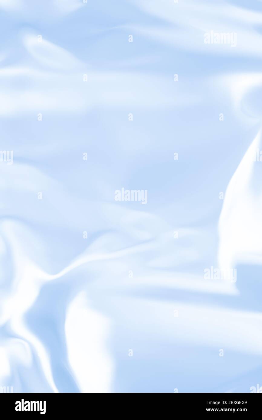 Blaue Flüssigkeit glänzenden Hintergrund. Wellenförmige satin Eleganz leichte Textur. Stockfoto
