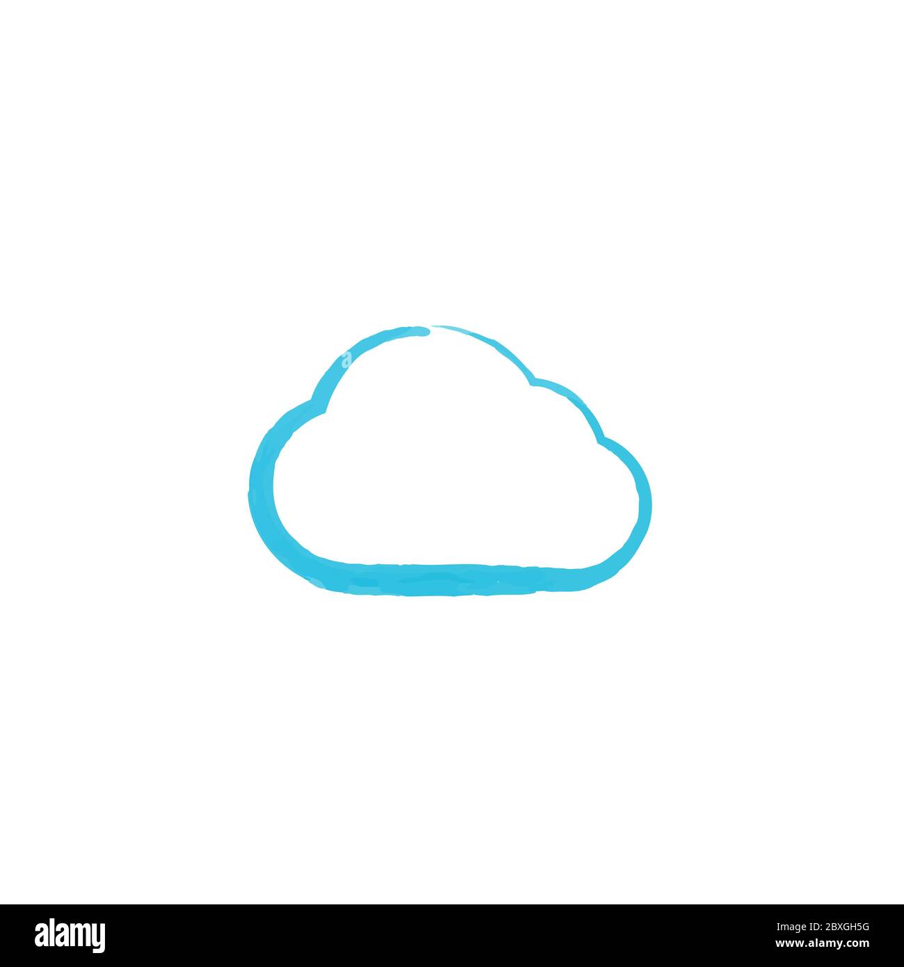 Handgezeichnetes Cloud-Symbol. Abbildung des Vektorgrafiken Stock Vektor