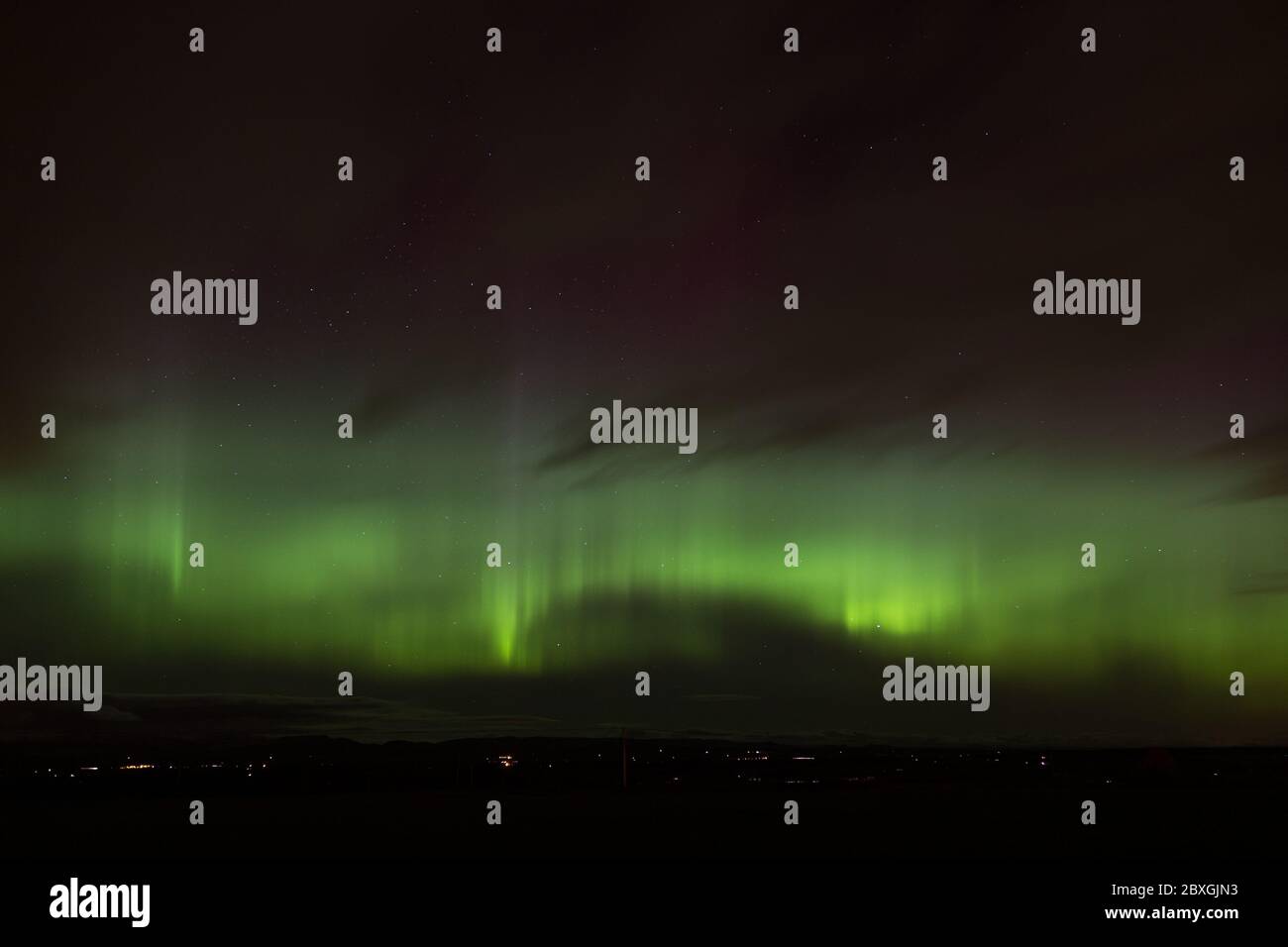 Eine magische Darstellung der Nordlichter aus Zentral-Schottland Stockfoto