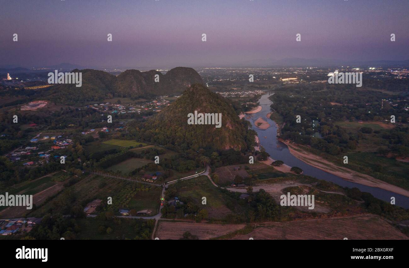 Wunderschöne Berg im Norden von Thailand während schönen Moment Stockfoto