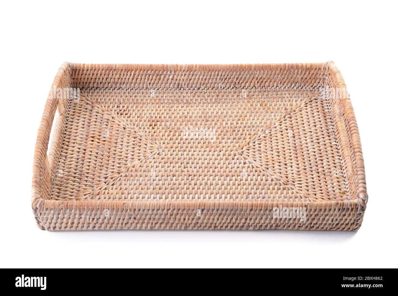 Weidenschale auf weißem Hintergrund Stockfoto