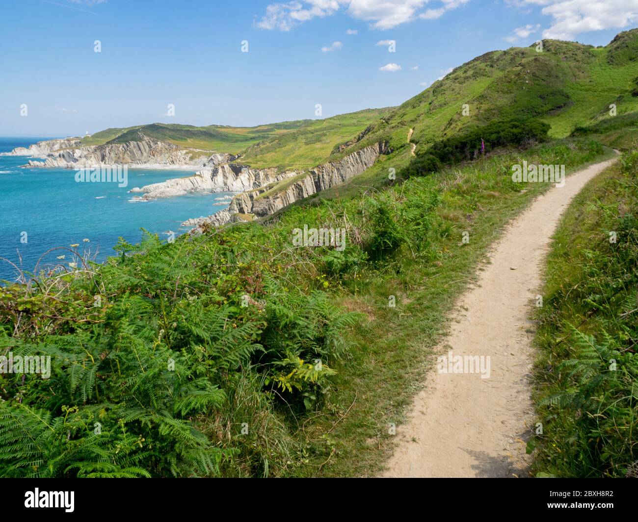 South West Coast Path von Morte Point nach Bull Point, North Devon, Großbritannien Stockfoto