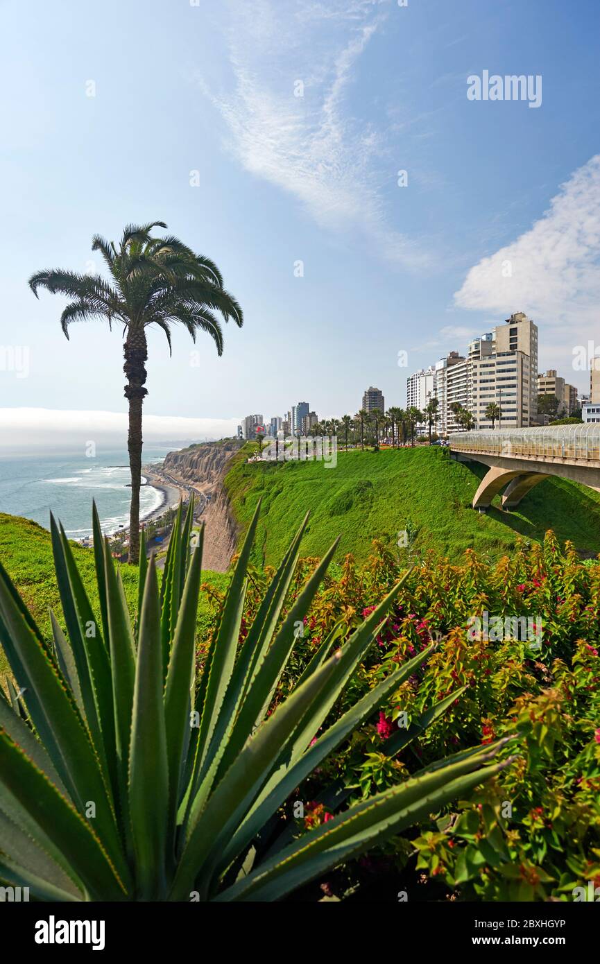 Costa Verde in Lima, Peru, Bezirk Miraflores Stockfoto