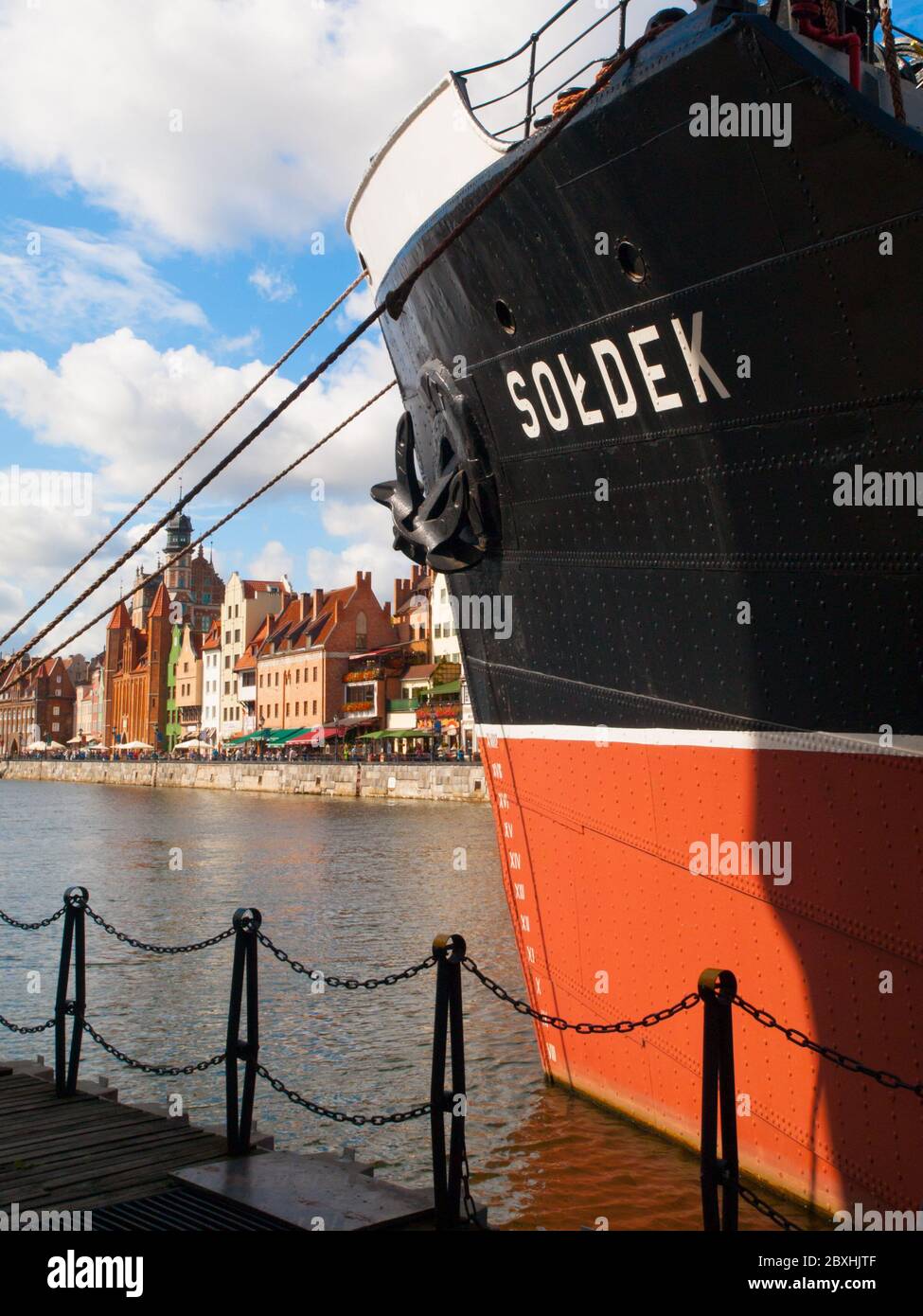 Danzig Ship Stadtansicht mit museumsschiff auf motlawa river -Fotos und ...