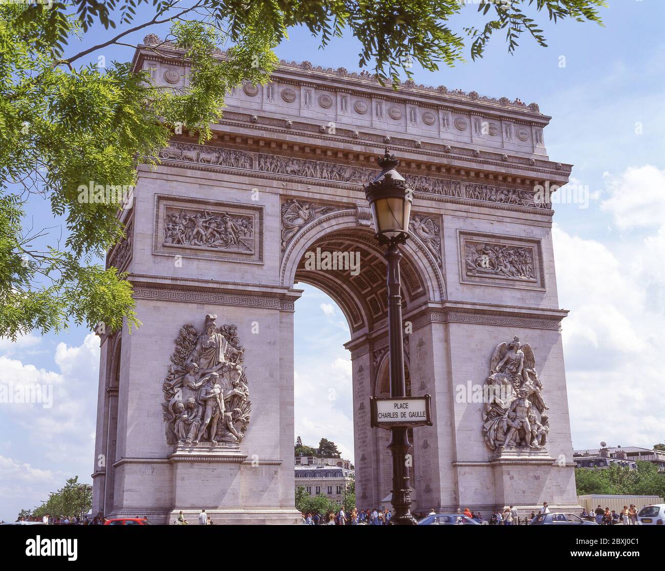 Der Arc de Triomphe, Place Charles de Gaulle, Paris, Île-de-France, Frankreich Stockfoto