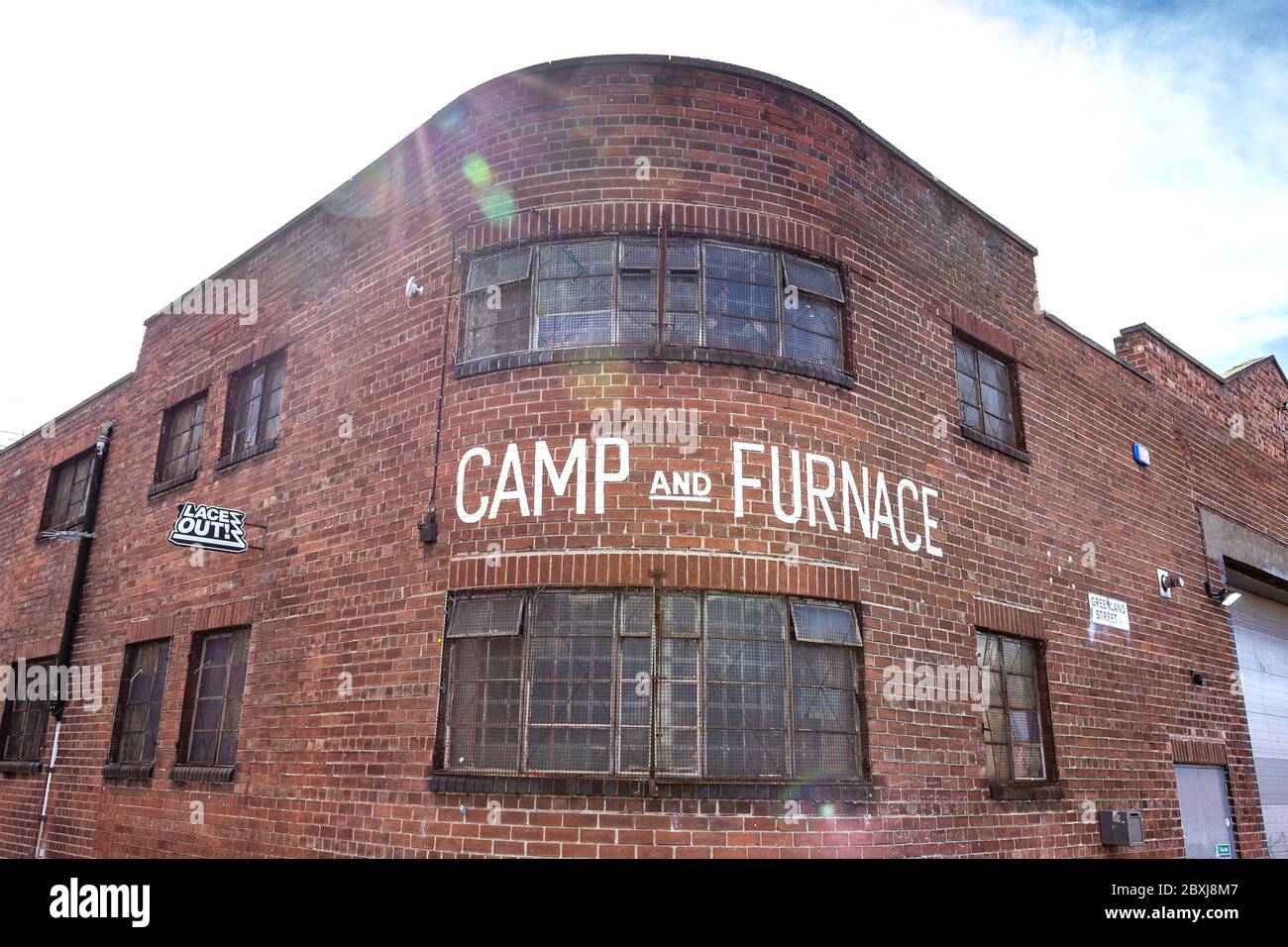 Camp and Furnace Musik und gesellschaftliche Veranstaltungsort, außen, Ecke Parliament Street und Jamaica Street, Liverpool Stockfoto