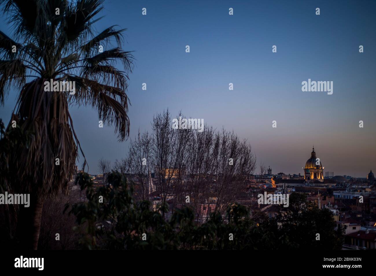 Rom Abendlandschaft Stockfoto