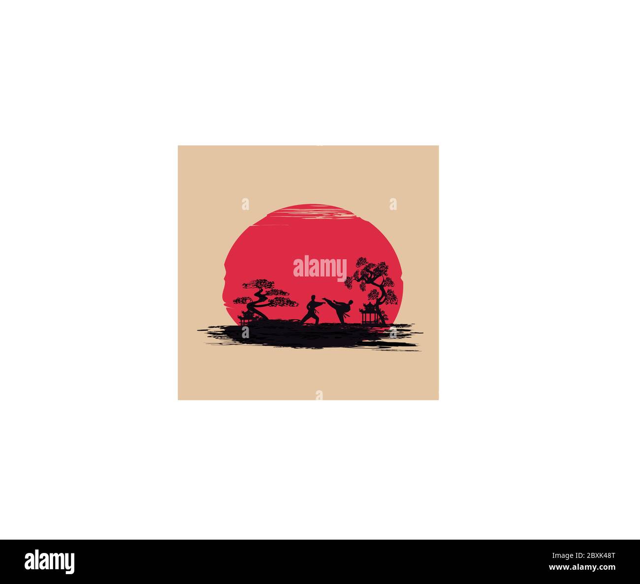 Karate Berufe - Abstraktion Karte Stock Vektor